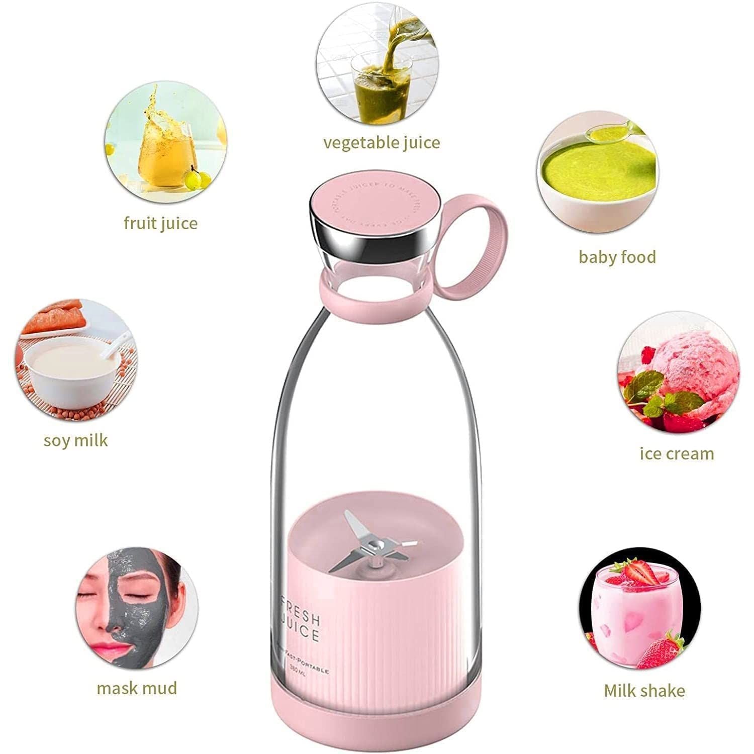 USB Portable Juicer Blender – Mini Fruit Mixer for Smoothies