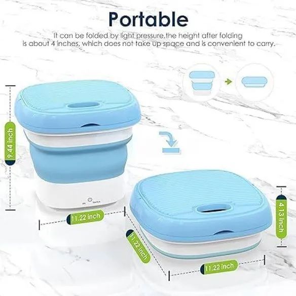 Portable Foldable - Mini Washing Machine – Compact, Lightweight & Powerful