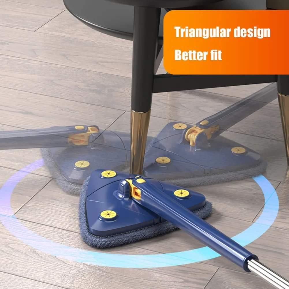 Triangle 360° Rotating Mop with Extendable Handle