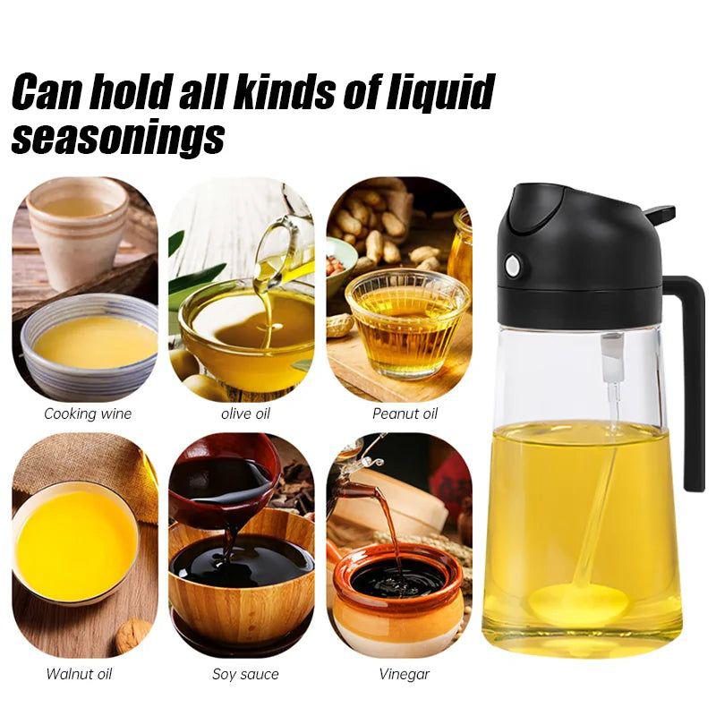 Oil Spray Bottle for Cooking – Dispenser & Sprayer Combo