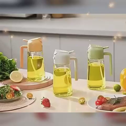 Oil Spray Bottle for Cooking – Dispenser & Sprayer Combo