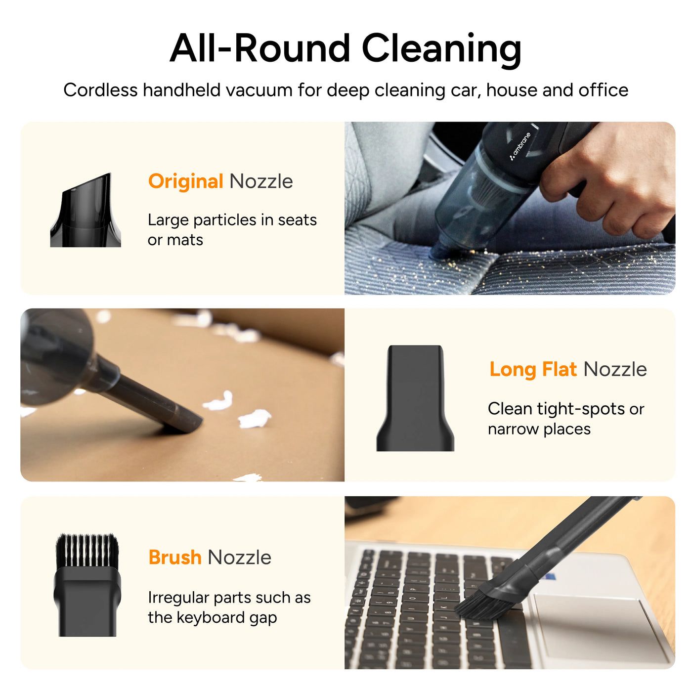 CleanPro 3-in-1™ – Mini Vacuum with Suction, Blower & Brush